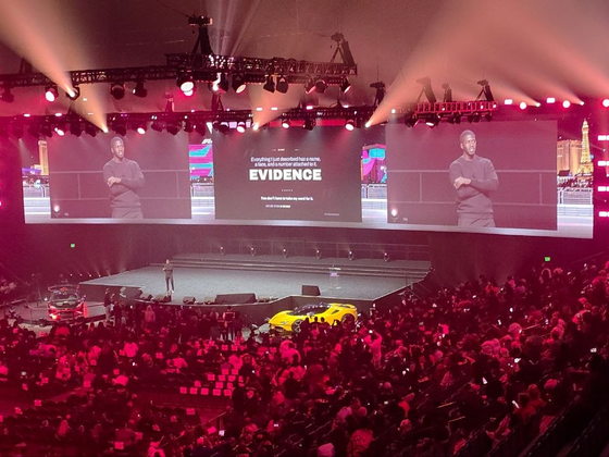 The PHP Lights Out 2026 main stage with EVIDENCE displayed on the arena screen above a packed crowd