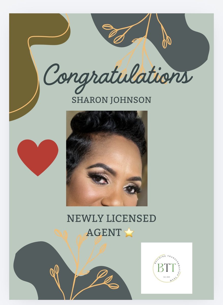 Sharon Johnson congratulated as a newly licensed agent