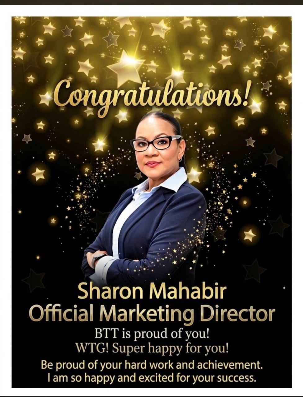 Sharon Mahabir, Official Marketing Director, Building Transformation Team
